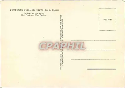 Boulogne-sur-Mer — El Puerto y el Casino — Ediciones MAGE — Reverso