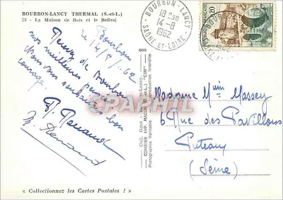 Bourbon-Lancy Termalne — Dom Drewniany i Belfrak — Combiér — Rewers