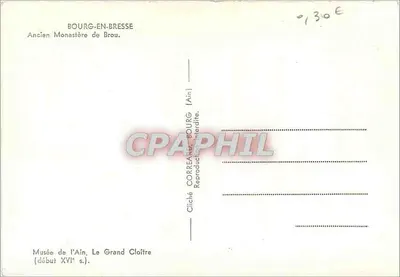 Bourg-en-Bresse — Starszy Monaster Brou — Cliché Correard (Ain) — Rewers