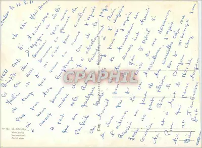 ला कोरुना — हवा से देखा नज़ारा — संख्या 463 — प्रकाशक एन. लार्डो — पीछे