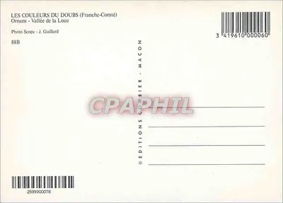 Ornans - Dolina Loue — Francja Wschodnia — Wydawnictwo Combier — Rewers