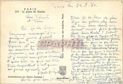 Paryż - Pałac Chaillot — wydawca IRIS, nr 519 — Rewers