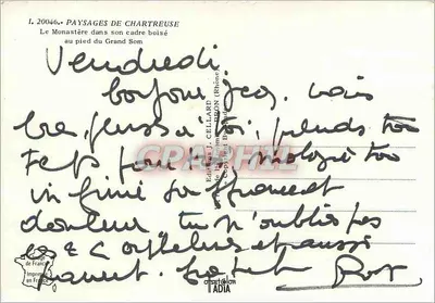 Chartreuse — Il Monastero nel suo ambiente boscoso ai piedi del Grand Som — Edizioni I. Celliard — Verso