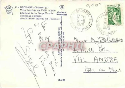 Brouage — Interior da Forja Real — Artaud Frères, editores — Verso