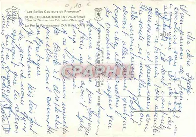 Buis-les-Baronnies — A Porta Renascentista (séculos XVII-XVIII) — Éditions de la Poste — Verso