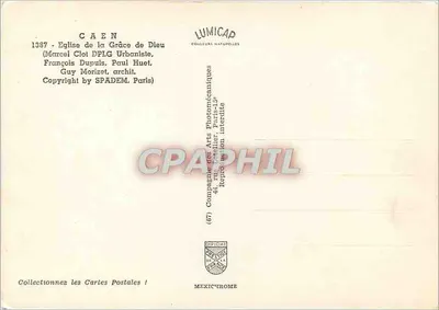 Kościół łaski Bożej — Caen — Wydawca: Lumicap — Rewers
