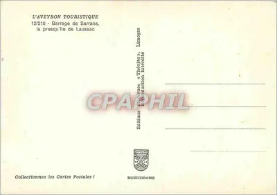 Barragem de Sarrans — a presqu'île de Laussac — Edições « Théodic » — Verso