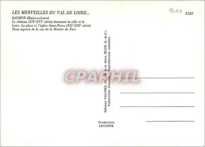 Saumur — Castello e chiesa di San Pietro — Edizioni Leconte — Verso