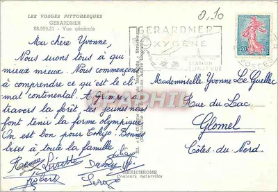 Panorama generale dei Vosgi — I Vosgi pittoreschi — editore Mexichrome — Verso