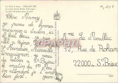 Port rekreacyjny w Toulonie — Côte d'Azur — Wydawnictwo MAR — Rewers