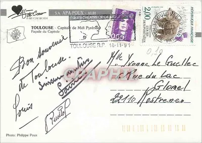 Toulouse — Kaptur — S.A. APA-POUX - ALBI — Rewers
