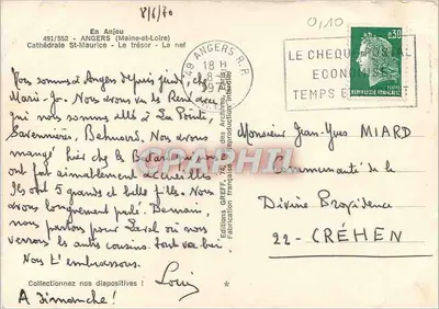 Catedral de San Mauricio — Angers — Ediciones GREFF — Reverso