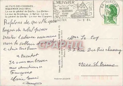 Riquewihr — Cidade medieval — Editor Estel, número de série não visível — Verso