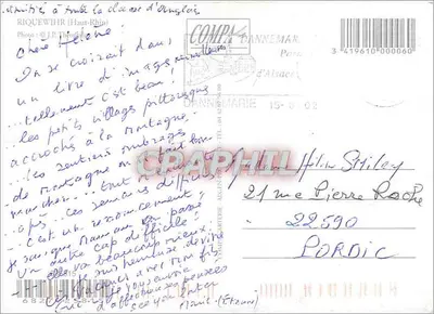 Riquewihr — piękny wioska w Alzacji — wydawca Compagnie d'Alsace, n° 341961000060 — Rewers