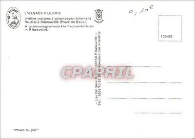 Ribeauvillé — Velhas casas com colmios floridas — Les Éditions RIBO — Verso