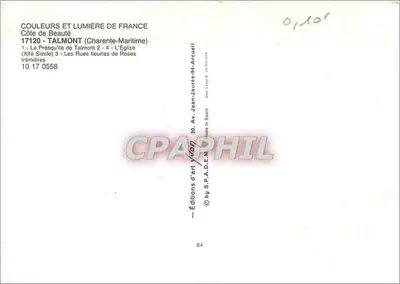 Talmont-sur-Gironde — Herinnering aan Talmont — Kunstuitgaven Jean-Jaurès — Achterkant