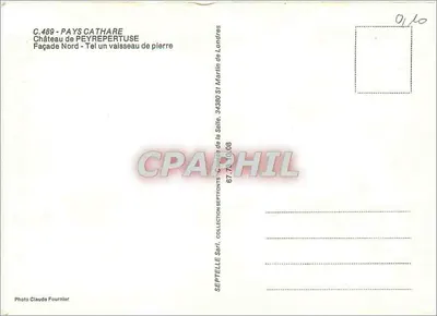 Kasteel van Peyrepertuse — Noordzijde — uitgever SEPTETELLE S.A.R.L. — Achterkant
