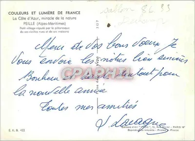 Peille (Alpes-Maritimes) — pittoreski wioska — Wydawnictwo Sztuki "YVON", nr E.K.B. 422 — Rewers