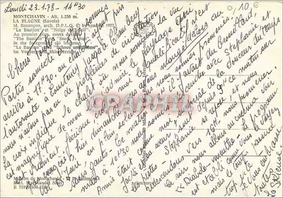 Montchavin — La Plagne (Savoie) — wydawca Spada 1977 — Rewers