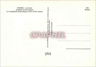 Rodez - Aveyron — Katedra Najświętszej Maryi Panny — wydawca IRIS, nr 101 — Rewers