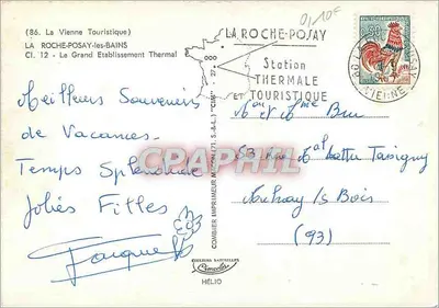 La Roche-Posay — O Grande Estabelecimento Termal — CI. 12 — Editor Combier Imprimeur — Verso