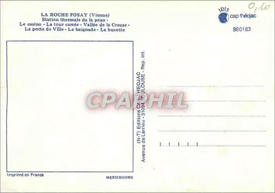 La Roche-Posay — estação termal — vale da Creuse — Éditions de Larrieu — Verso