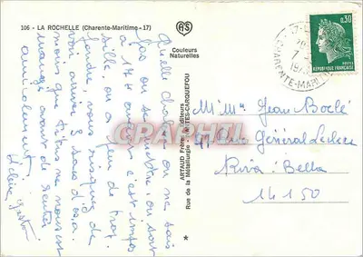 La Rochelle — Hoofdstad van het Aunis — Artaud Frères — Achterkant