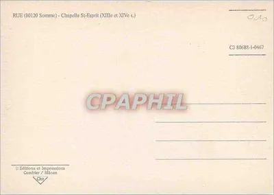 Capela do Espírito Santo — Séculos XIII e XIV — Edições e Impressões Combier / Mâcon — Verso