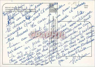 Royat — widok panoramiczny i zabytki — Éditions Leconet — Rewers