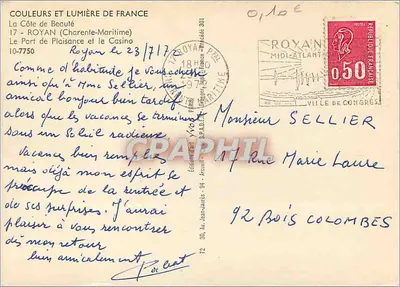 El puerto de recreo y el Casino — Royan (Charente-Maritime) — Ediciones Jean-Jaures — Reverso