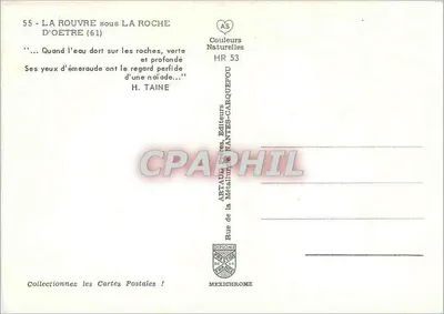 La Rouvre sotto La Roche d'Oetre (61) — Colori Naturali HR 53 — Editori NANTES-CARQUEFOU — Verso