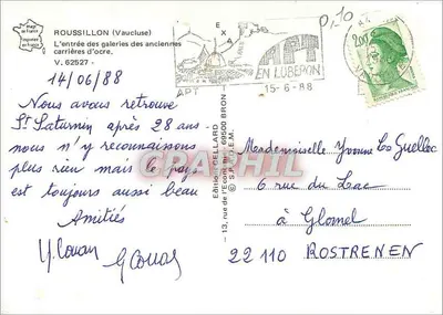 Entrada das galerias de ocre — Roussillon (Vaucluse) — Edições CELLARD — Verso