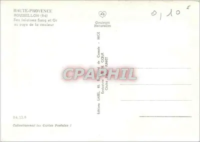 Roussillon (84) — Suas falés Sang et Or — Edições LABEL — Verso