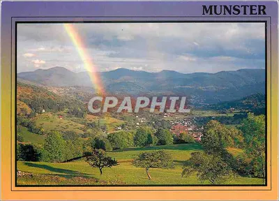 Münster — vista panorâmica com arco-íris