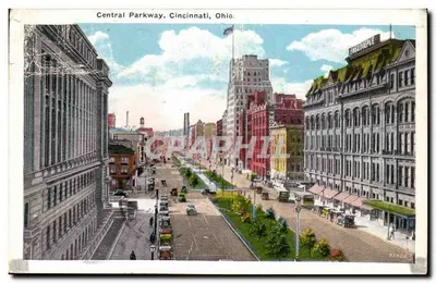 Central Parkway, Cincinnati, Ohio. — Vista urbana — Kraemer Art Co.