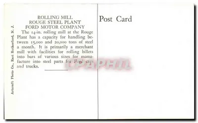 Rolling Mill - Rouge Steel Plant - Ford Motor Company — Rewers
