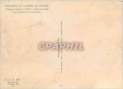 Castelo de Villandry — Os Jardins à Francesa — Éditions Marial — Verso