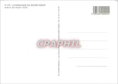 Basílica do Sagrado Coração — Paris — editor Dallas & John Haeton, n° P 175 — Verso