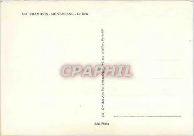 Chamonix-Mont-Blanc — Le Drû — Cte des Arts Photomécanique, 44, rue Le Tellier, Paris-15e — Rückseite