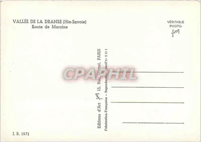 Valle della Dranse (Alta Savoia) — Strada di Morzine — Éditions d'Art Jeoff, Parigi — Verso