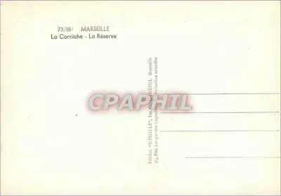 Marsylija — La Corniche - La Réserve — Wydawnictwo Mireille — Rewers