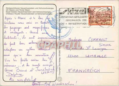 Castelo de Neuschwanstein — Alpes de Hohenschwangau — editor Studio und Verlag — Verso