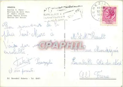 Place Saint-Marc — Bazylika Saint-Marc — Wyd. Benedetti Roberto — Rewers