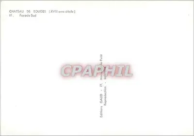 Zamek Bouges — Front południowy — Wydawnictwo GAUD - 77 — Rewers