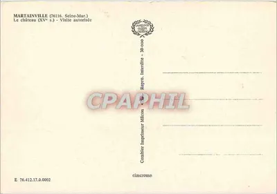 Zamek w Martainville — XV wiek — Wydawca Comblier — Rewers