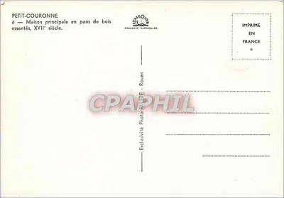 Petit-Couronne — Casa principal em painéis de madeira essentados, século XVII — Françolors Couleureng Naturelles — Verso
