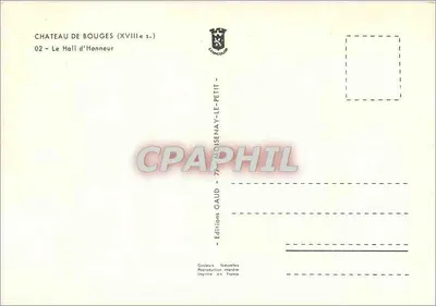 Zamek Bouges (XVIII wiek) — Hala Honorowa — Wydawnictwo Gaud — Rewers