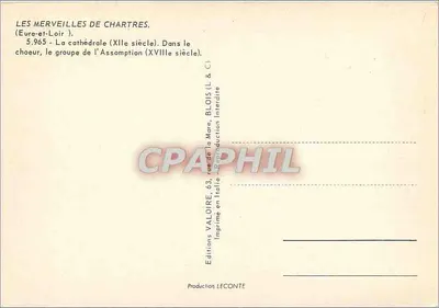 Katedra w Chartres — Grupa Assumpta — Éditions Valoire — Rewers