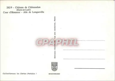 Kasteel van Châteaudun — Cour d'Honneur - Aile de Longueville — Uitgaven Garett, Parijs — Achterkant