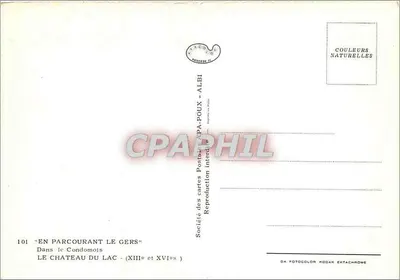 Castelo do Lago — No Condomois (XIIIe e XVIe) — Sociedade das Cartas Postais P.A.-POUX - ALBI — Verso